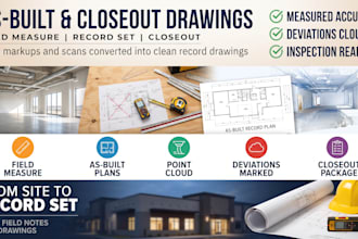 prepare as built documentation and permit closeout packages