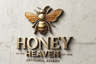 create a modern honey bee logo t shirt design