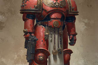 draw custom warhammer 40k character art and grimdark portraits