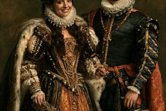 do your romantic royal couple portrait