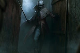 create realistic dark art horror illustrations