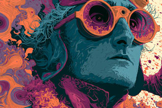 do amazing psychedelic and trippy illustration