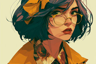 draw a digital illustration in unique style