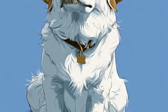 create cute animated style pet portraits