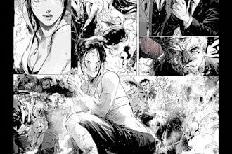 draw comic book or comic pages for you