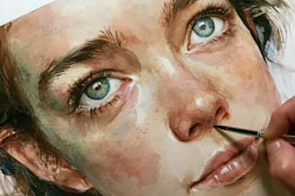 draw custom watercolor illustrations