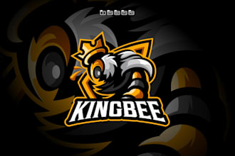 design a stylish honey bee logo with a unique concept