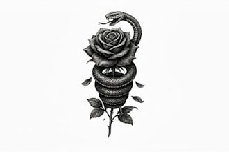 create a realistic custom tattoo design in black and grey