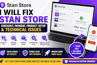 fix stan store checkout troubleshooting payment issues product setup issues