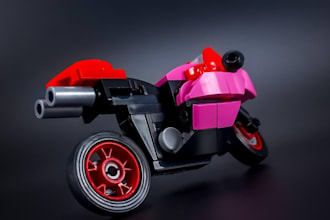 create 3d lego technic car,bike moc design with xml partlist and pdf instruction