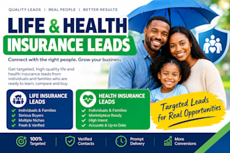 generate quality life insurance and health insurance leads