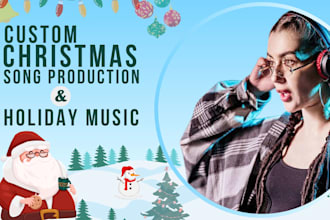 sing your christmas song, christmas jingle and new year music as a female singer
