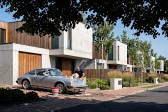 visualize realistic render for commercial property, recladding exterior building