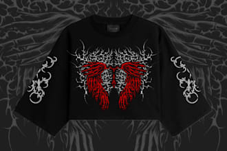 make cyber sigilism and tribal for cloth or tattoo design