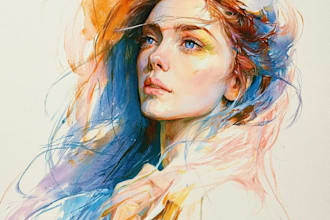 create a watercolor portrait illustration from your photo