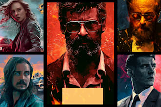 create high quality cinematic poster and movie cover art