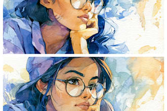 draw custom watercolor illustrations