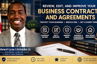review, edit, and improve your business contracts and agreements