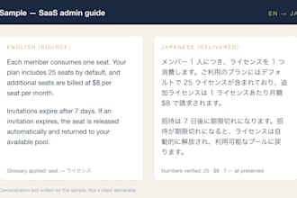 translate english to japanese for business and IT, native reviewed