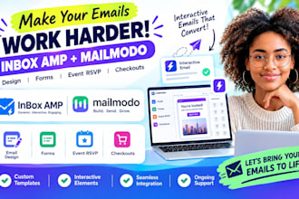 setup in inbox amp for email design forms event rsvp checkouts on mailmodo