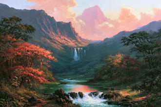 design custom oil painting landscape and nature art