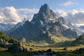 design magical fantasy landscape artwork