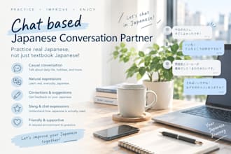 be your japanese conversation partner for casual and natural japanese