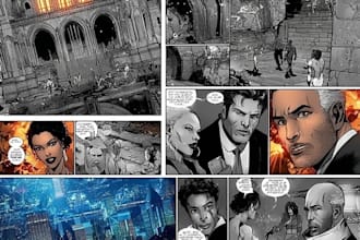 draw manga comic book pages for you