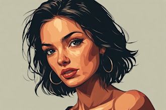 create an amazing vector art portrait