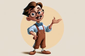 illustrate retro cartoon vintage character mascot