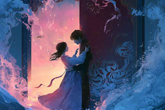 design a breathtaking romance book cover or ebook cover