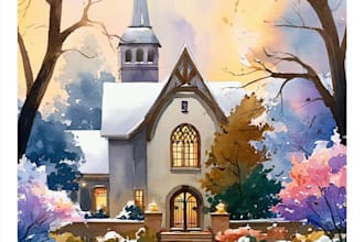 turn your home into watercolor home  illustration