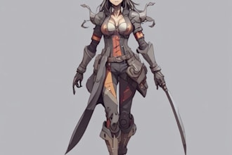 draw anime characters with detailed artwork