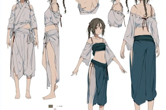 create anime character sheet