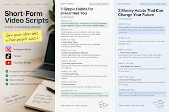 write engaging short form video scripts