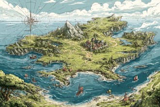 make unique hand drawn map vector illustration