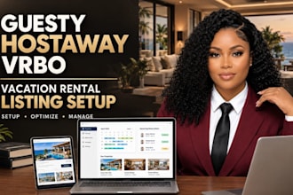 setup vrbo, hostaway, guesty vacation rental listing  booking system