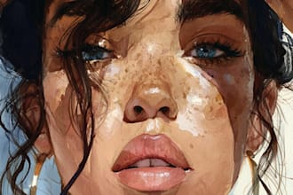 minimalist watercolor portraits from your photos