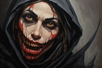 create scary and unique horror character designs