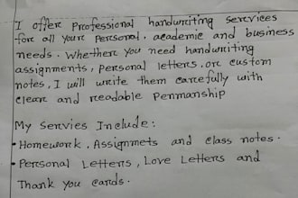 write anything with my beautiful handwriting