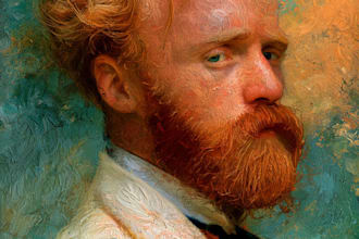 create real hand made oil painting portrait on canvas