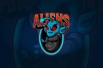 create a unique alien mascot logo