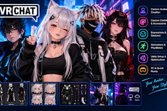 create a custom vrchat avatar, 3d VR avatar, unity setup and customization