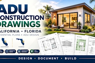 create california florida adu construction drawings residential plans