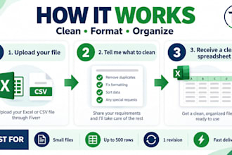 clean and format your excel or CSV spreadsheet