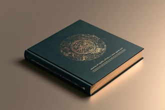 design an exceptional book cover in arabic