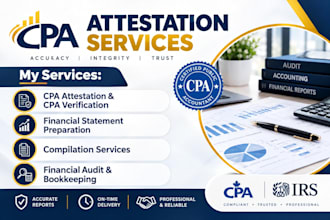 do US CPA attestation, bookkeeping, tax filing, compilation and financial audit