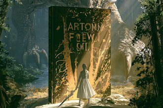 illustrate a hand drawn fantasy book cover