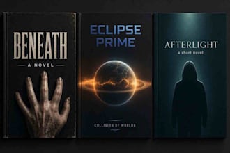 design horror book cover, sci fic cover and ebook cover