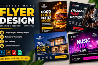 desing canva flyer and logo
